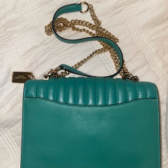 Coach Klare Crossbody Shoulder Bag Linear Quilting Green - Picture 5 of 5